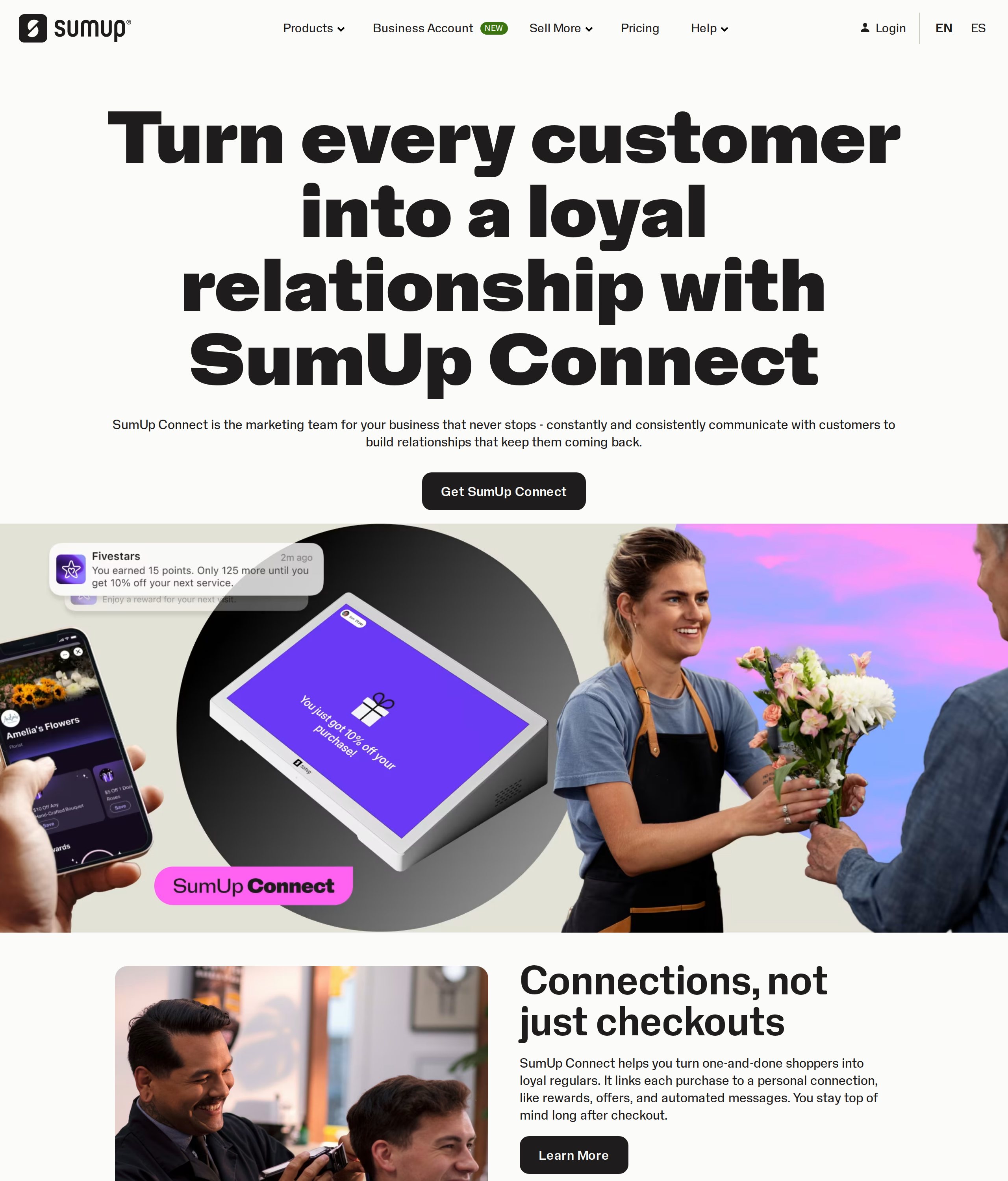 SumUp Connect, SumUp's loyalty and marketing product, formerly Fivestars